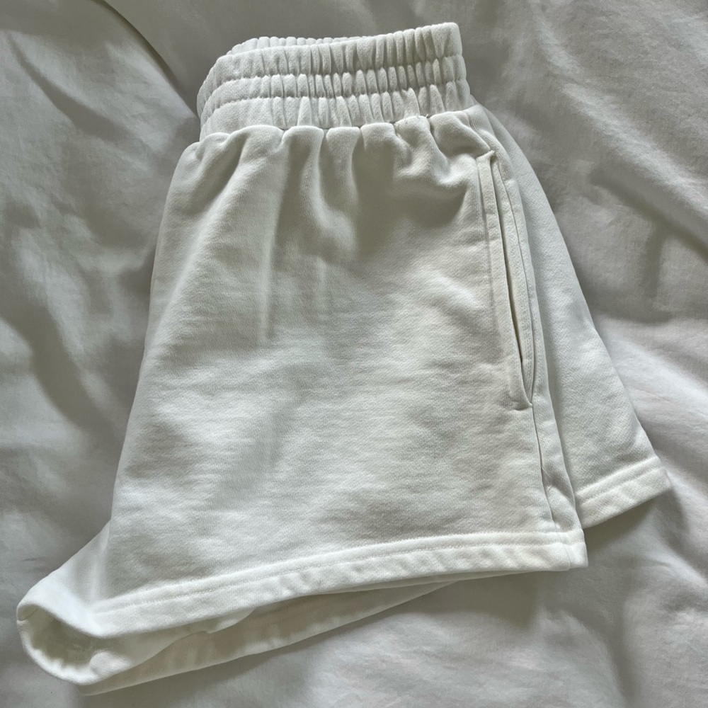 LIKE NEW - Parke French Terry Sweat Shorts, White, Size XS